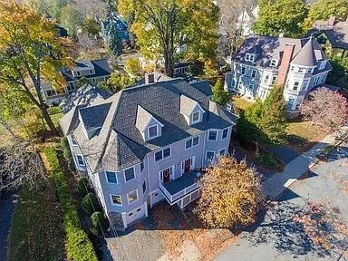 a aerial view of a house