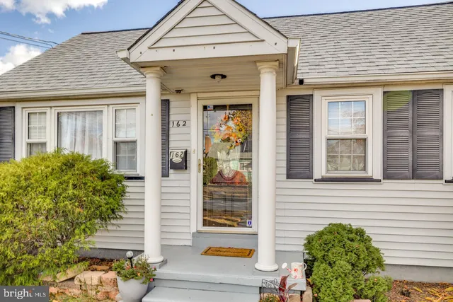 a front view of a house