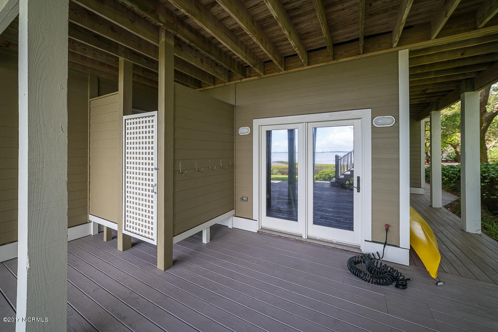 218 Sea Isle Point Atlantic Beach, NC 28512 - Photo 37 of 54 Lower Deck with Outdoor Shower