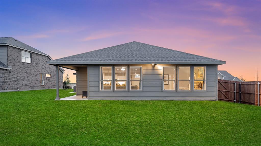 111 Castell Court Rhome, TX 76078 - Photo 27 of 28 Yard-All Home and community information, including pricing, included features, terms, availability and amenities, are subject to change at any time without notice or obligation. All Drawings, pictures, photographs, video, square footages, floor plans, elevations, features, colors and sizes are approximate for illustration purposes only and will vary from the homes as built.