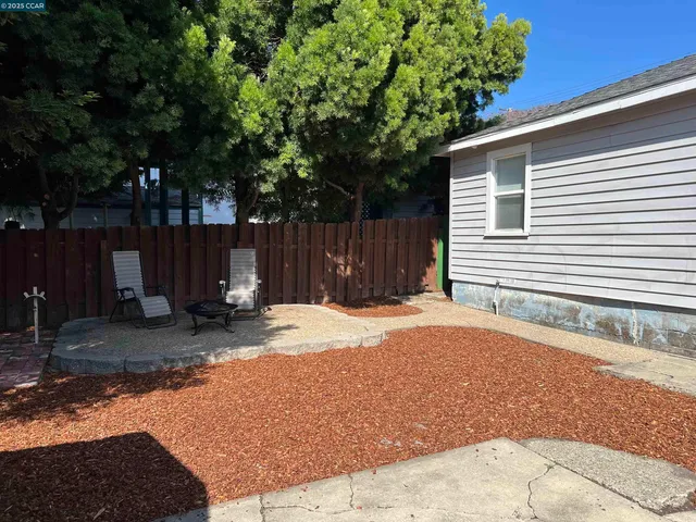 a backyard of a house