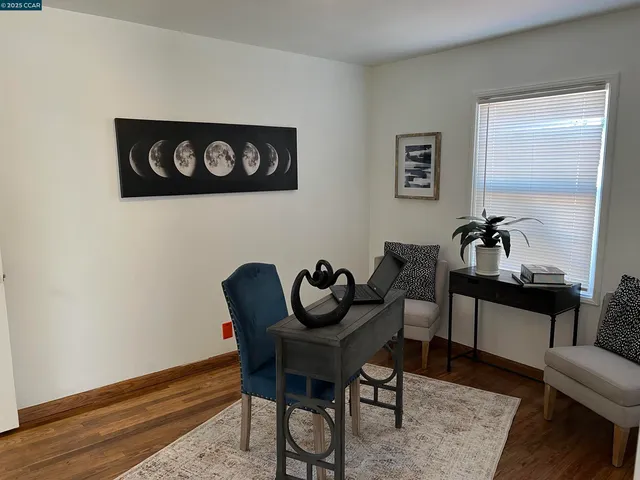 a table and chairs in a room