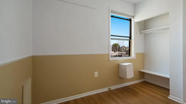 an empty room with a window