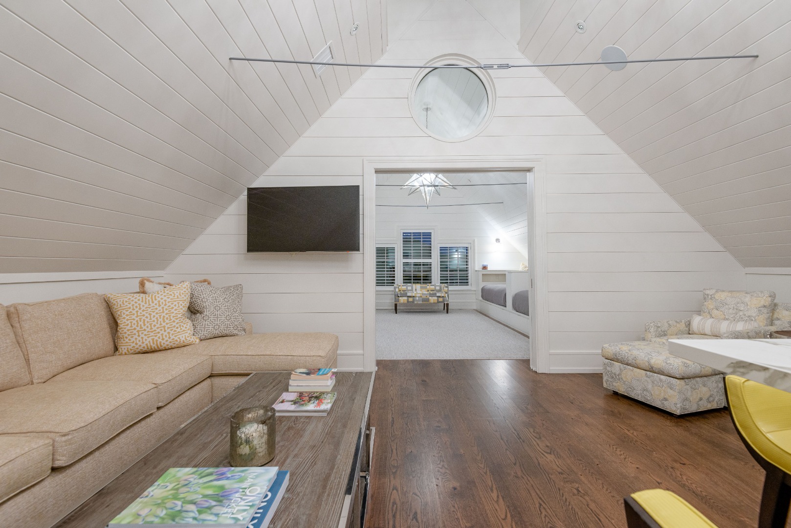 183 Polpis Road Nantucket, MA 02554 - Photo 52 of 62 a living room with furniture and a flat screen tv
