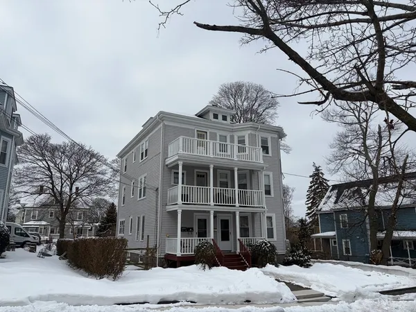 a front view of a building