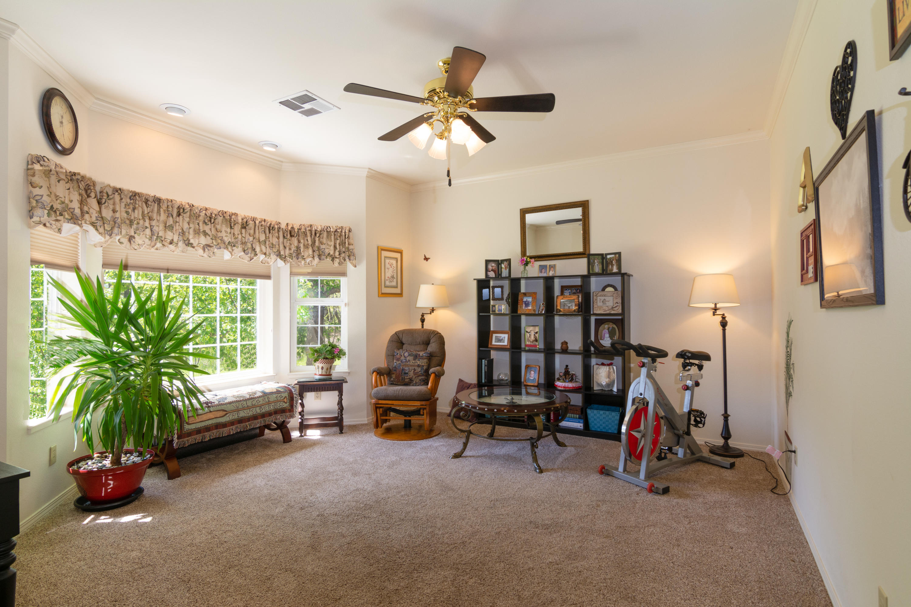 320 Salt Flat Road Lewiston, CA 96052 - Photo 16 of 32 a living room with furniture a chandelier and a rug