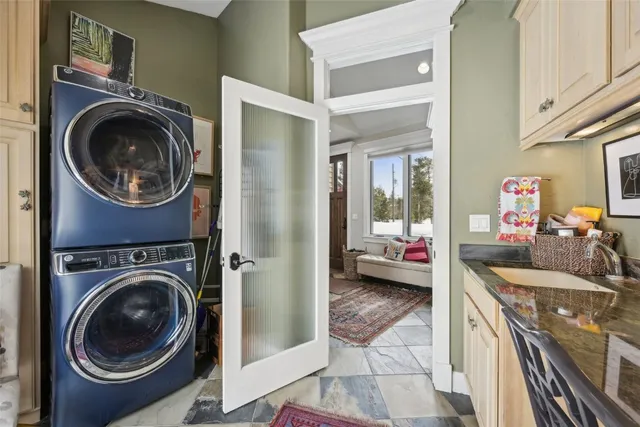a view of a garden with potted plants
