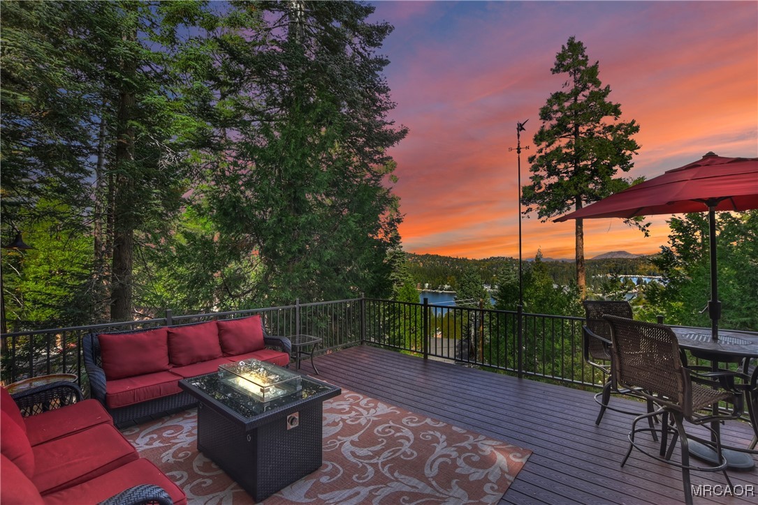 329 Summit Road Lake Arrowhead, CA 92352 - Photo 47 of 50 a view of a two chairs in the deck