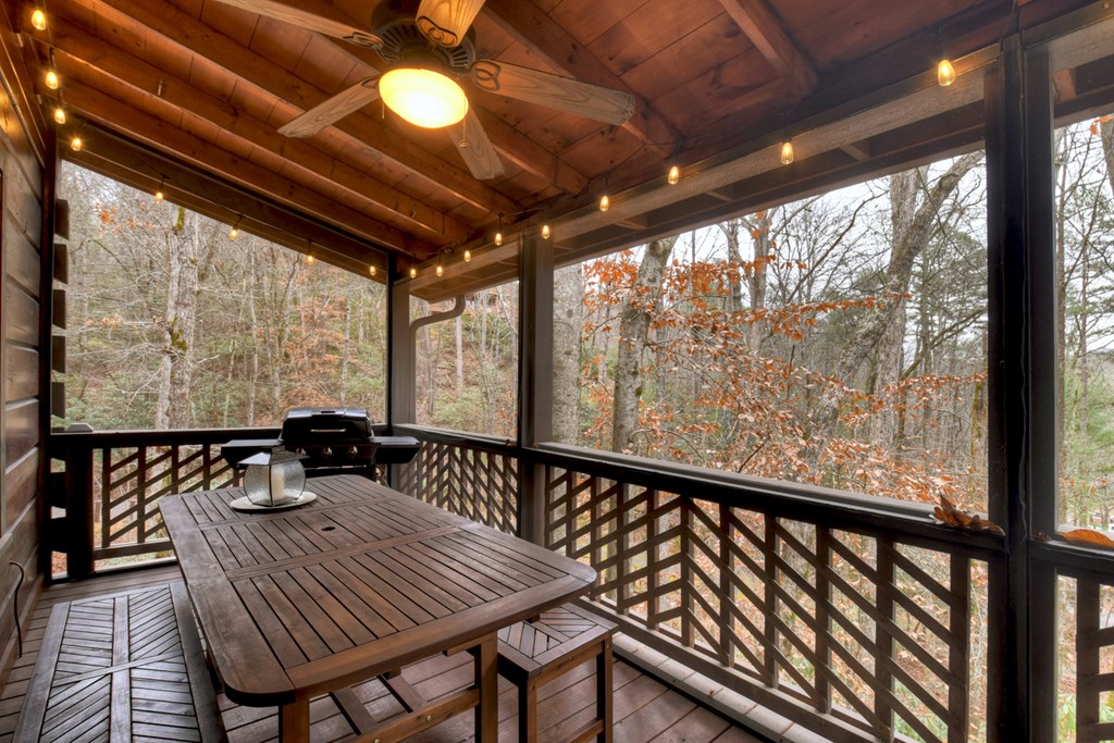 488 Joann Sisson Road Blue Ridge, GA 30513 - Photo 13 of 39 a view of a balcony with furniture