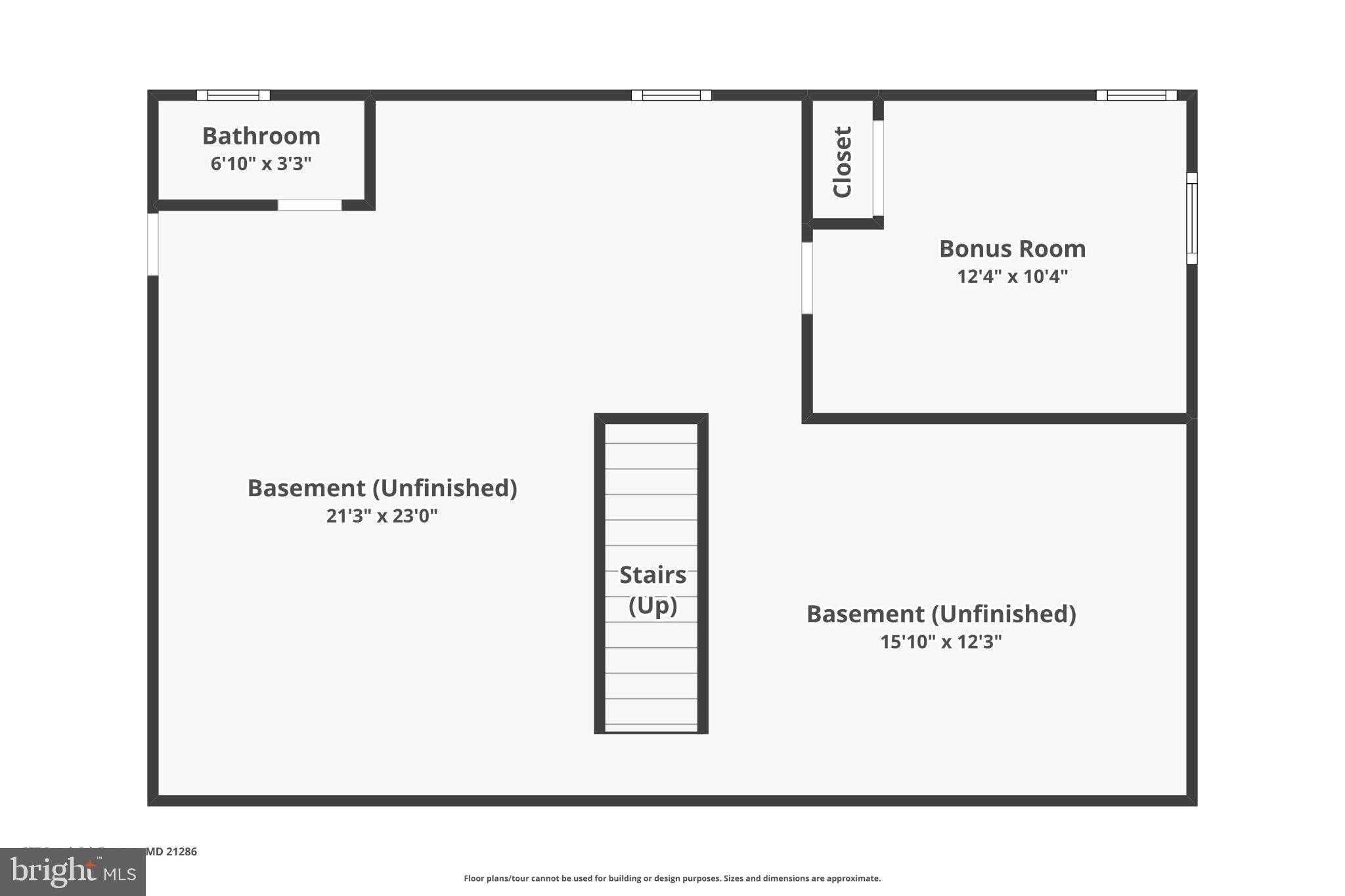 577 Brook Road Towson, MD 21286 - Photo 49 of 49 Spacious basement layout with potential.