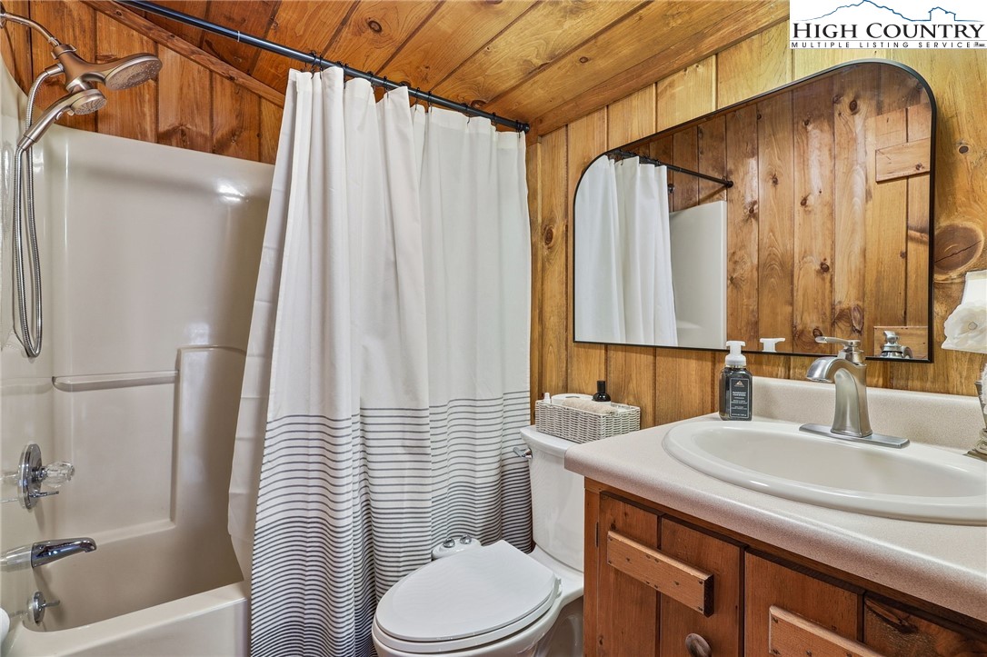 1411 Homestead Road Todd, NC 28684 - Photo 17 of 42 a bathroom with a sink a toilet and shower
