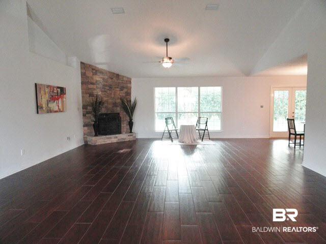 27927 Rileywood Drive Daphne, AL 36526 - Photo 11 of 24 New Ceiling Fans, New Flooring, Raised Ceiling, Stacked Stone Fireplace