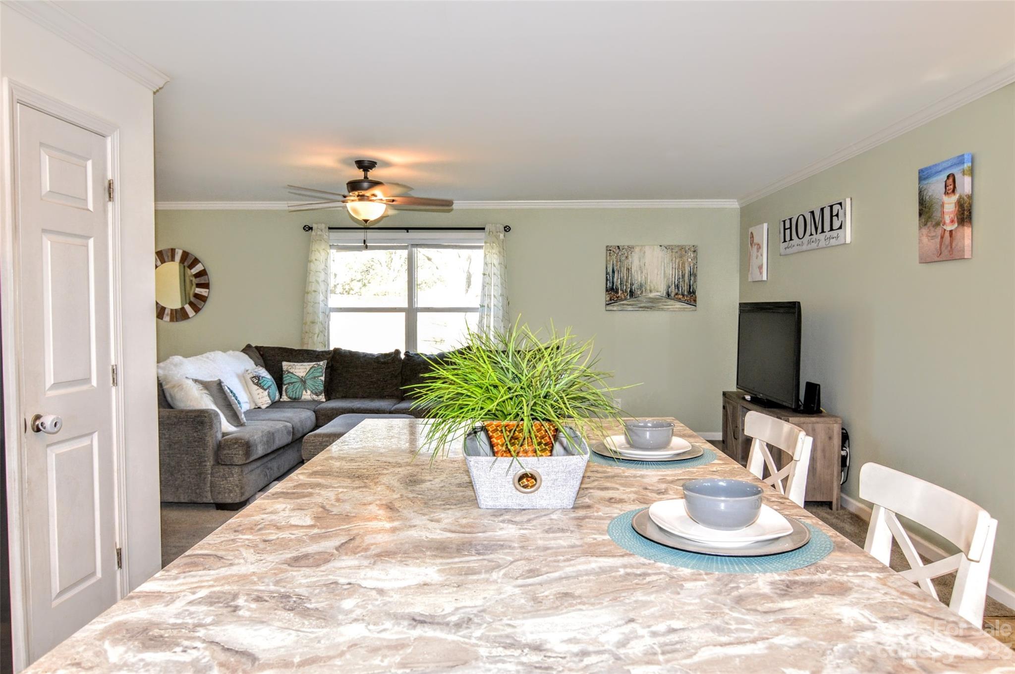 5717 Griffith Road Monroe, NC 28112 - Photo 9 of 48 a living room with furniture and a potted plant