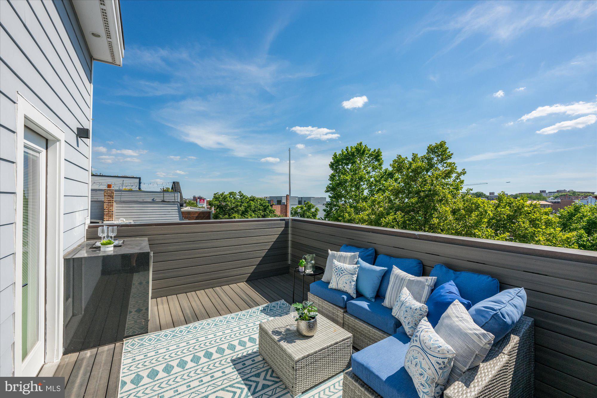 2315 Ontario Road Northwest, Unit 2 Washington, DC 20009 - Photo 6 of 25 Third Floor Sun Deck with Dry Bar and Cooler