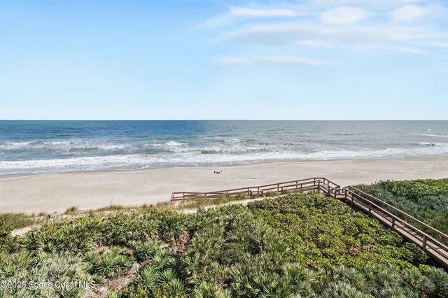 a view of an ocean and beach