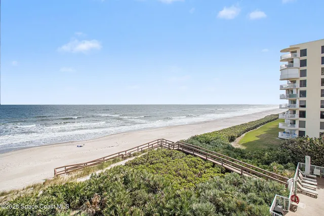 a view of an ocean from a balcony
