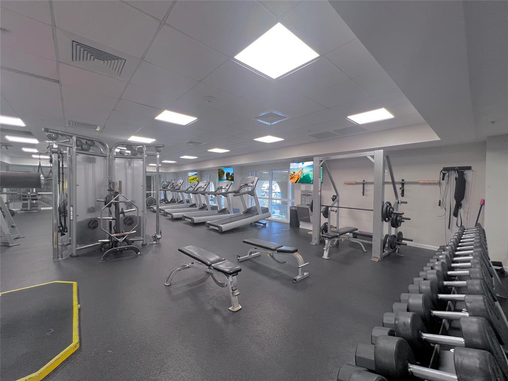 511 Southeast 5th Avenue, Unit 1022 Fort Lauderdale, FL 33301 - Photo 66 of 67 a view of a room with gym equipment
