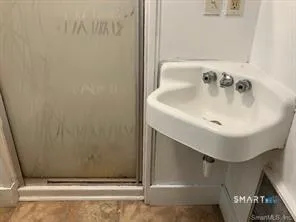 a bathroom with a sink