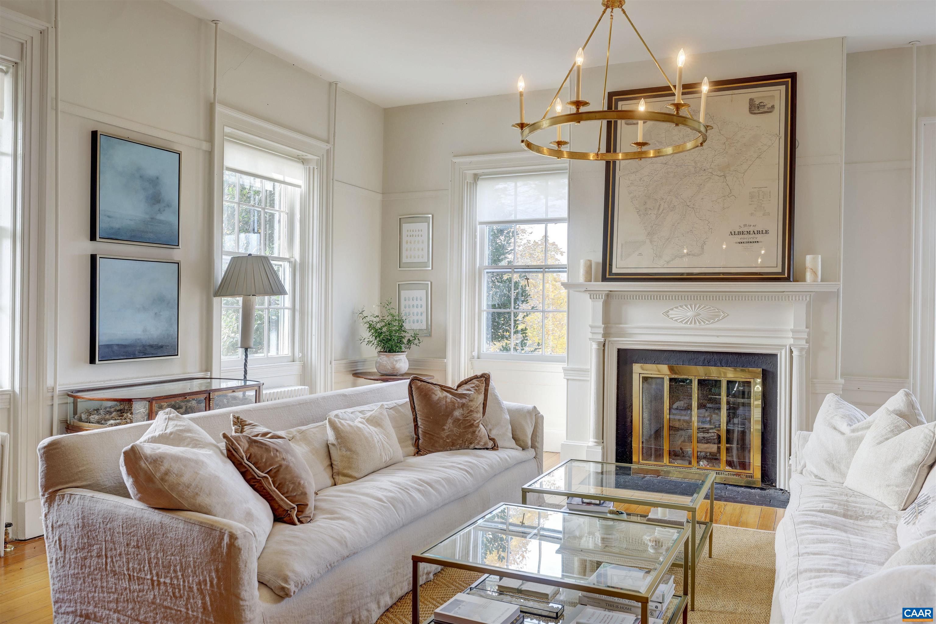 4710 Dickerson Road Earlysville, VA 22936 - Photo 7 of 75 a living room with furniture and a fireplace