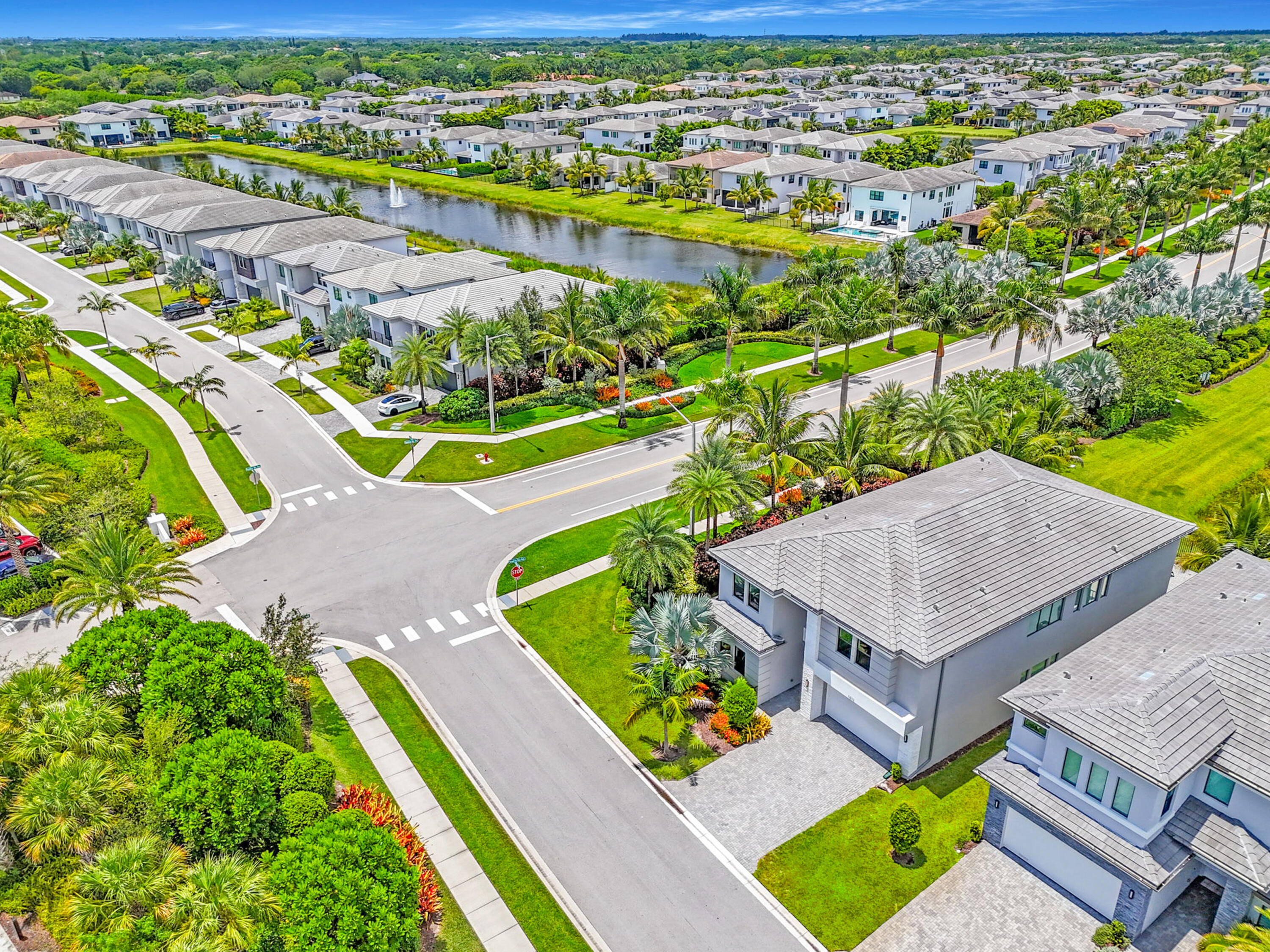 17117 Teton River Road Boca Raton, FL 33496 - Photo 49 of 67 an aerial view of residential houses with outdoor space and swimming pool