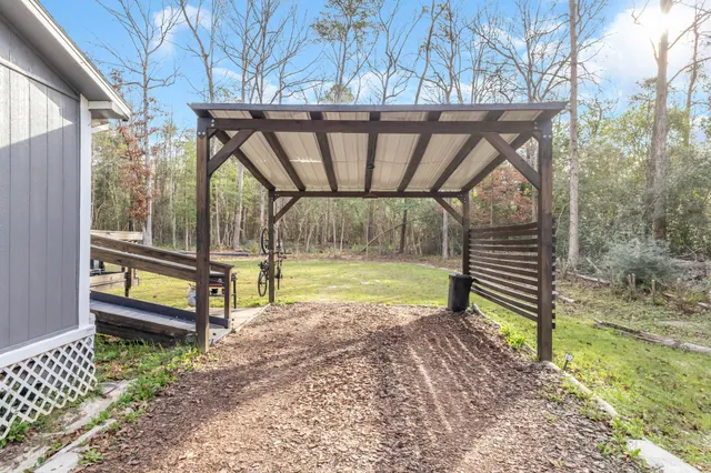 a view of outdoor space with seating area