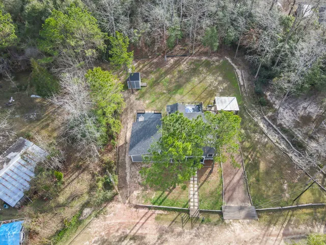 a aerial view of a house