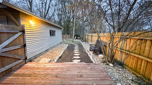 a view of outdoor space with sitting area