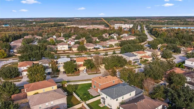 an aerial view of residential building with outdoor space