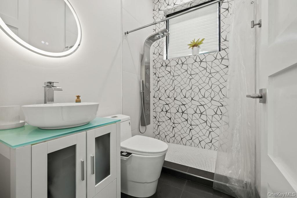 5 Bluebird Road Monsey, NY 10952 - Photo 19 of 50 a bathroom with a sink a toilet and a mirror