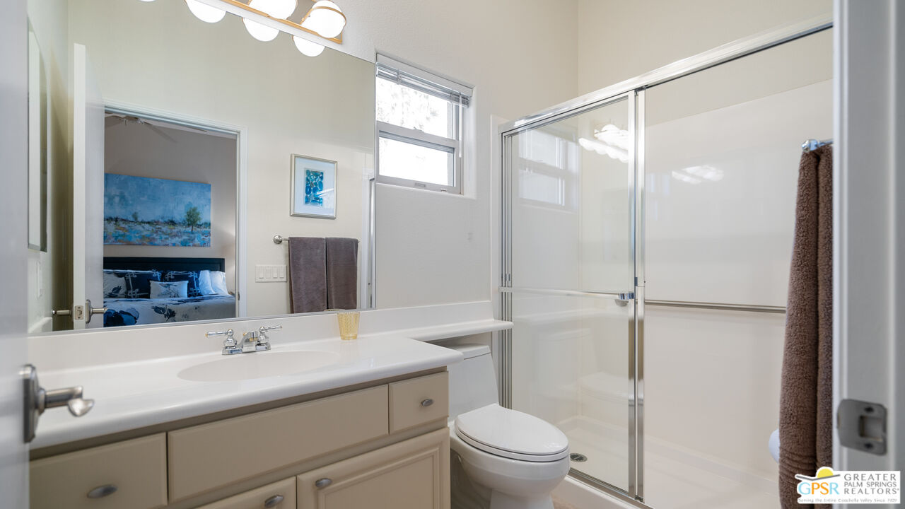 72 North Kavenish Drive Rancho Mirage, CA 92270 - Photo 44 of 73 a bathroom with a sink toilet and shower