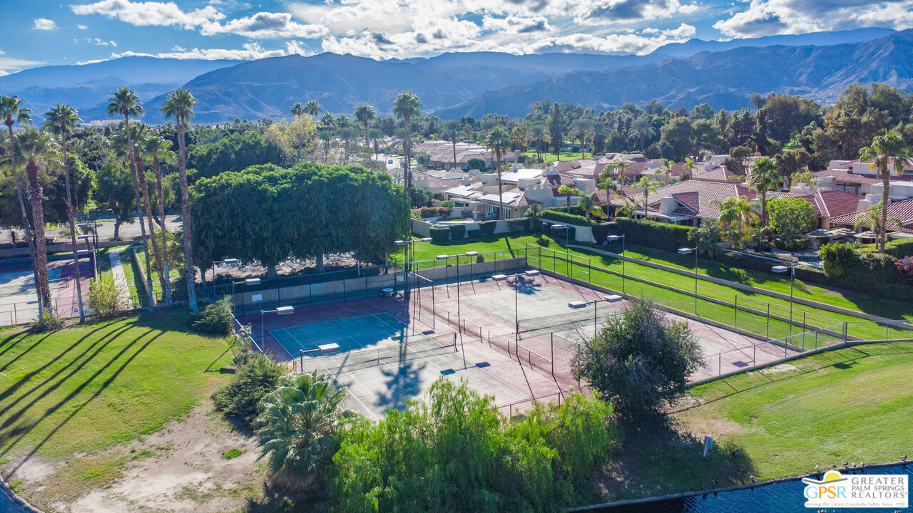 72 North Kavenish Drive Rancho Mirage, CA 92270 - Photo 70 of 73 an aerial view of a house with a garden