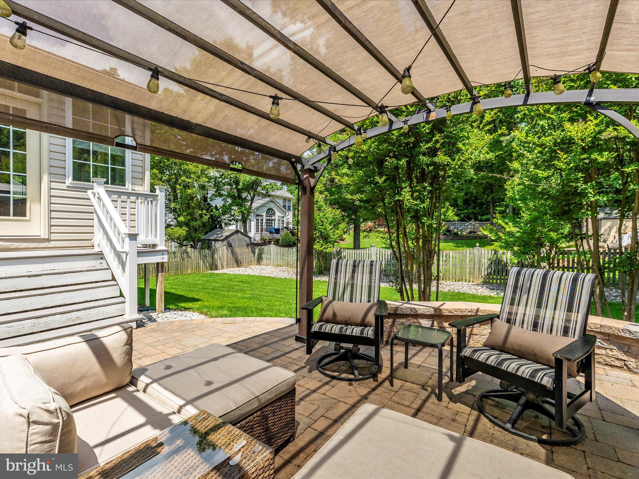 6470 Saddlebrook Lane Frederick, MD 21701 - Photo 55 of 74 a view of a patio with a table chairs and a backyard