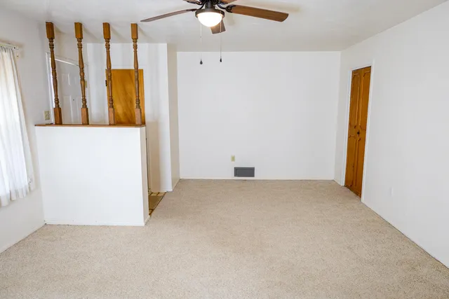 a view of a room with closet