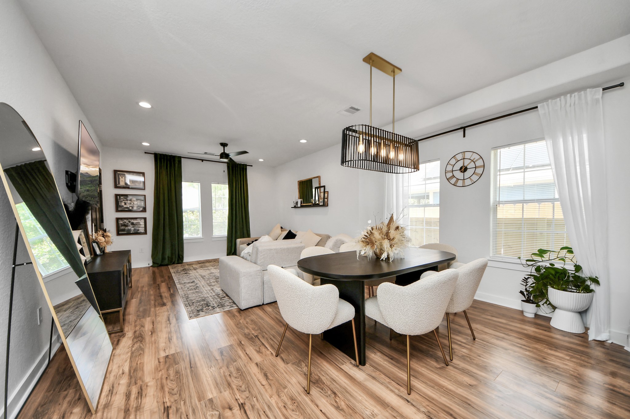 111 Jenkins Street Houston, TX 77003 - Photo 5 of 24 a view of a dining room with furniture window and wooden floor