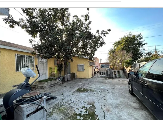 a car parked on the side of a road