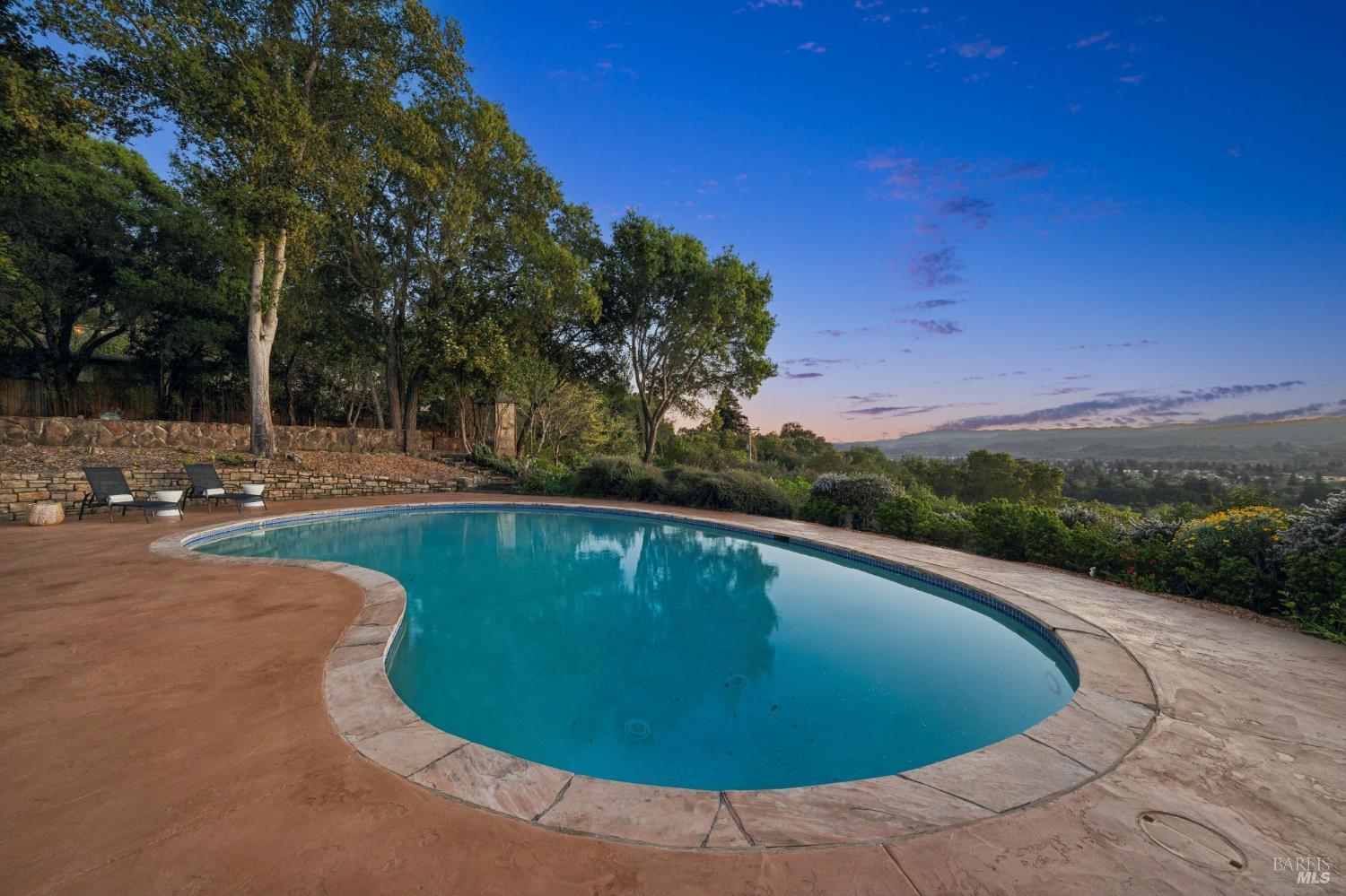 1236 North Fitch Mountain Road Healdsburg, CA 95448 - Photo 16 of 70 a view of a swimming pool with a yard
