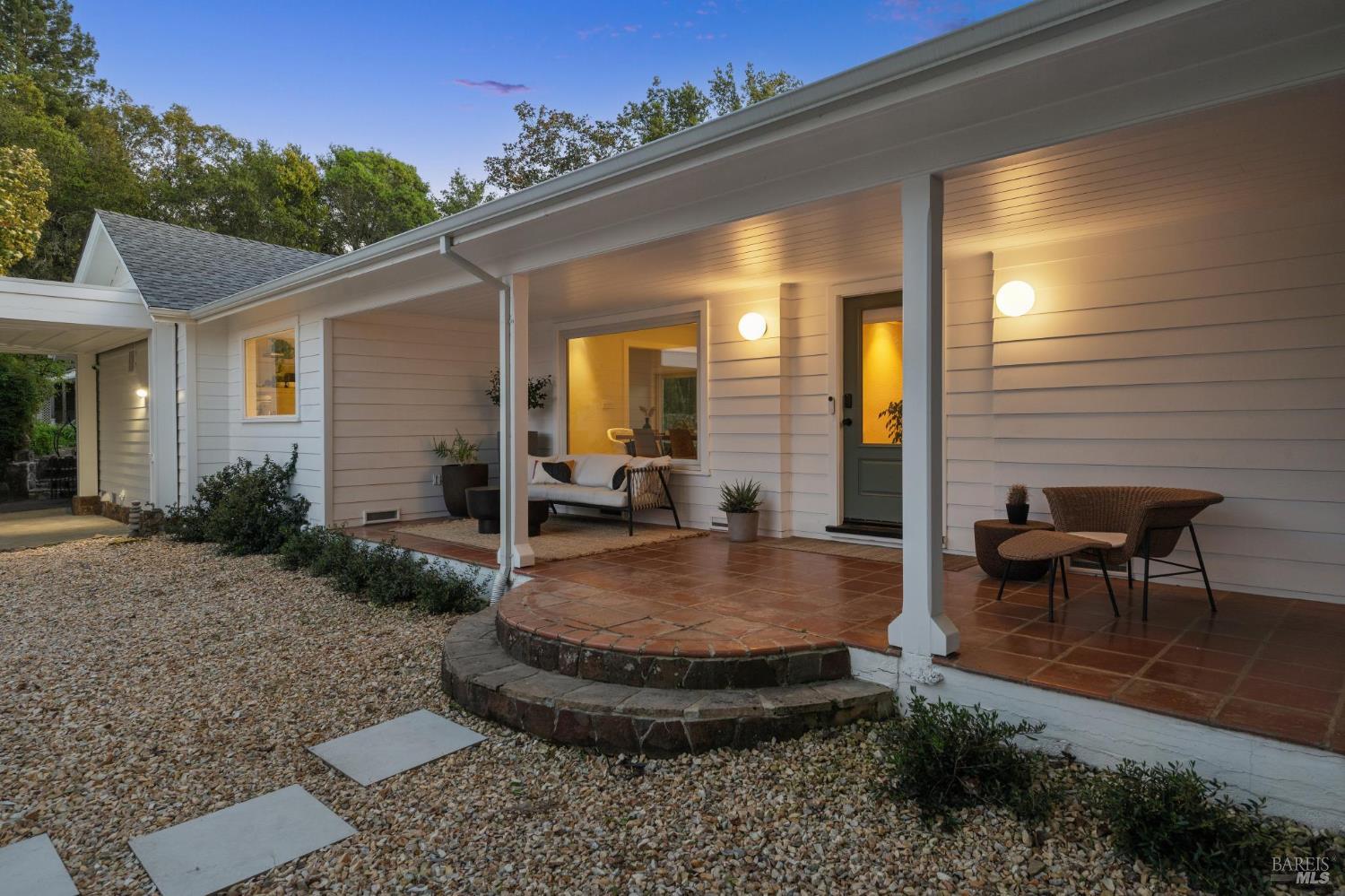 1236 North Fitch Mountain Road Healdsburg, CA 95448 - Photo 2 of 70 a view of a house with backyard porch and sitting area