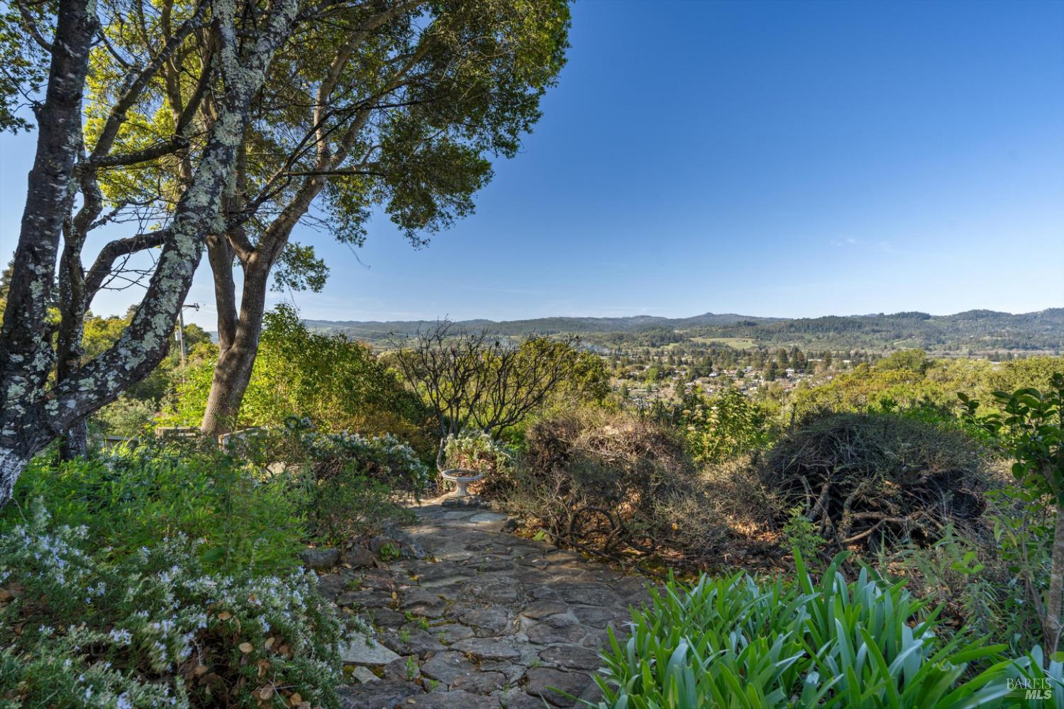 1236 North Fitch Mountain Road Healdsburg, CA 95448 - Photo 56 of 70 a view of a lush green outdoor space with a lake view and mountain view