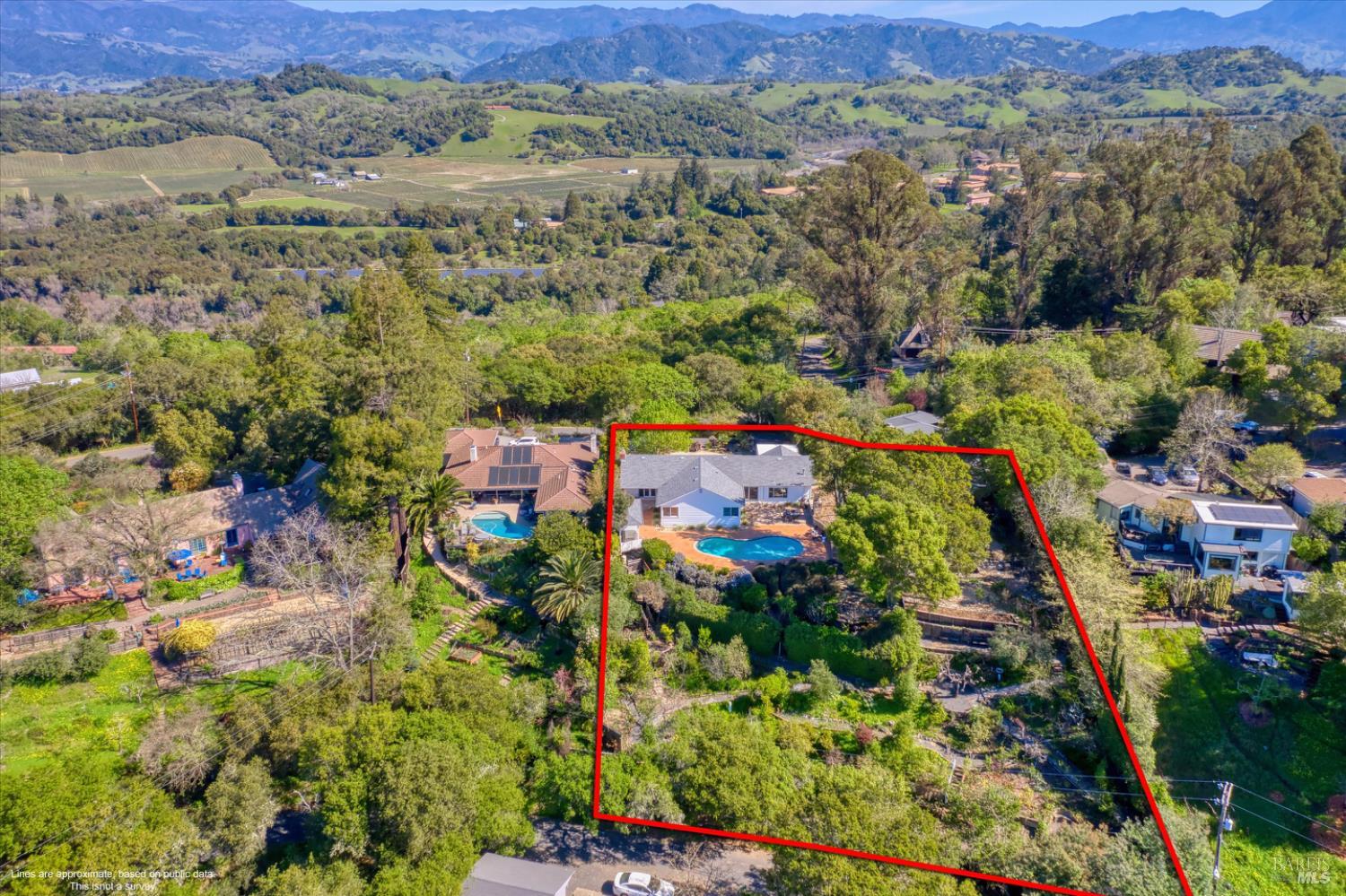 1236 North Fitch Mountain Road Healdsburg, CA 95448 - Photo 66 of 70 an aerial view of multiple house