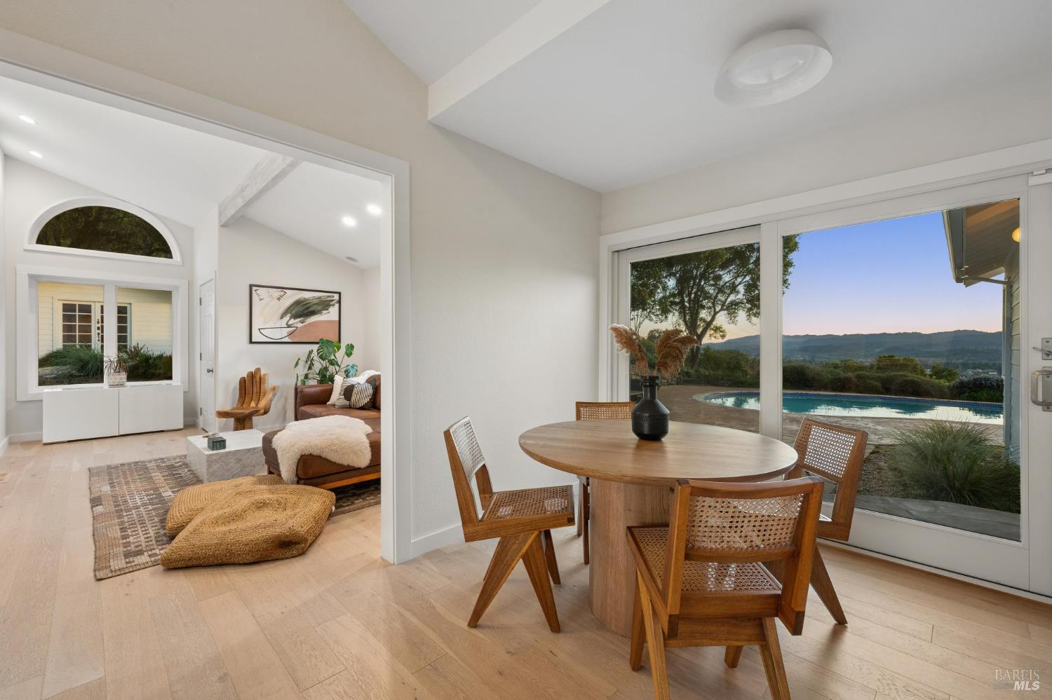 1236 North Fitch Mountain Road Healdsburg, CA 95448 - Photo 9 of 70 a dining room with furniture and wooden floor