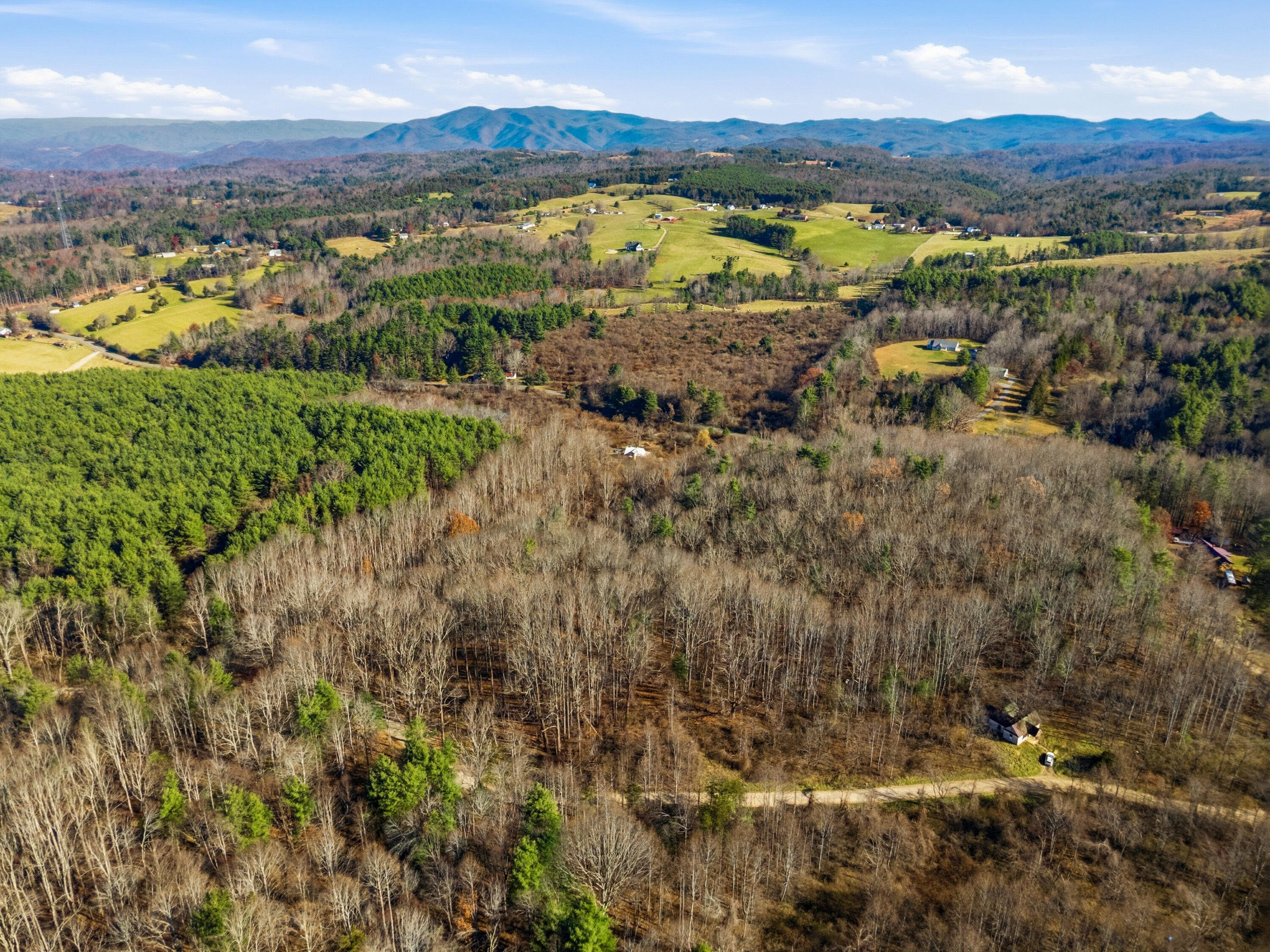 621 Wild Cherry Road Northeast Pilot, VA 24138 - Photo 21 of 21 a view of a city with mountains in the background