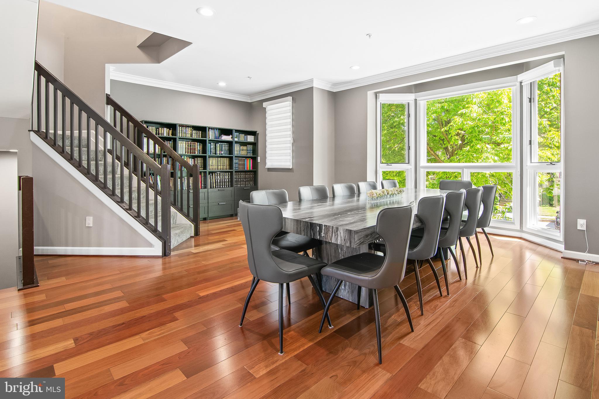 108 Lancefield Road Baltimore, MD 21209 - Photo 9 of 28 a view of a dining room with furniture window and wooden floor