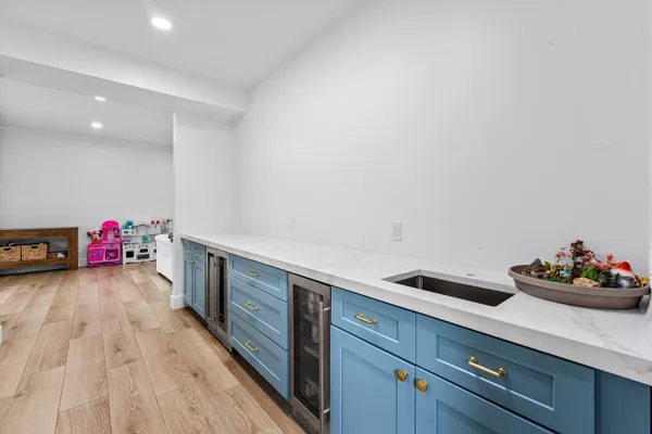 a front view of a house with a glass door