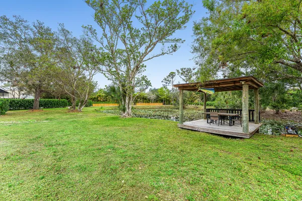 a view of outdoor space with garden