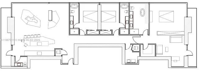 a room with gym equipment and a large window