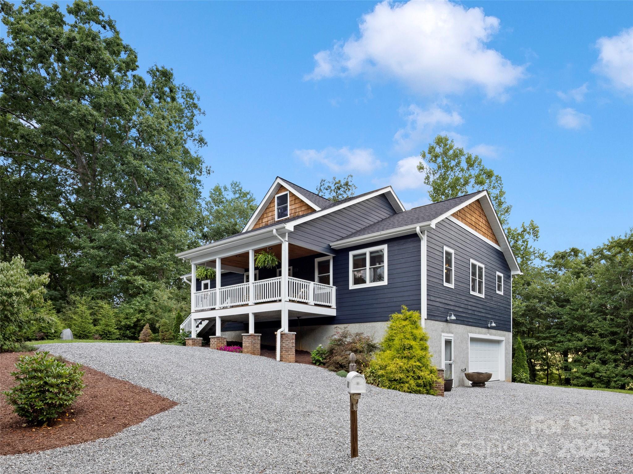 front view of a house with a street