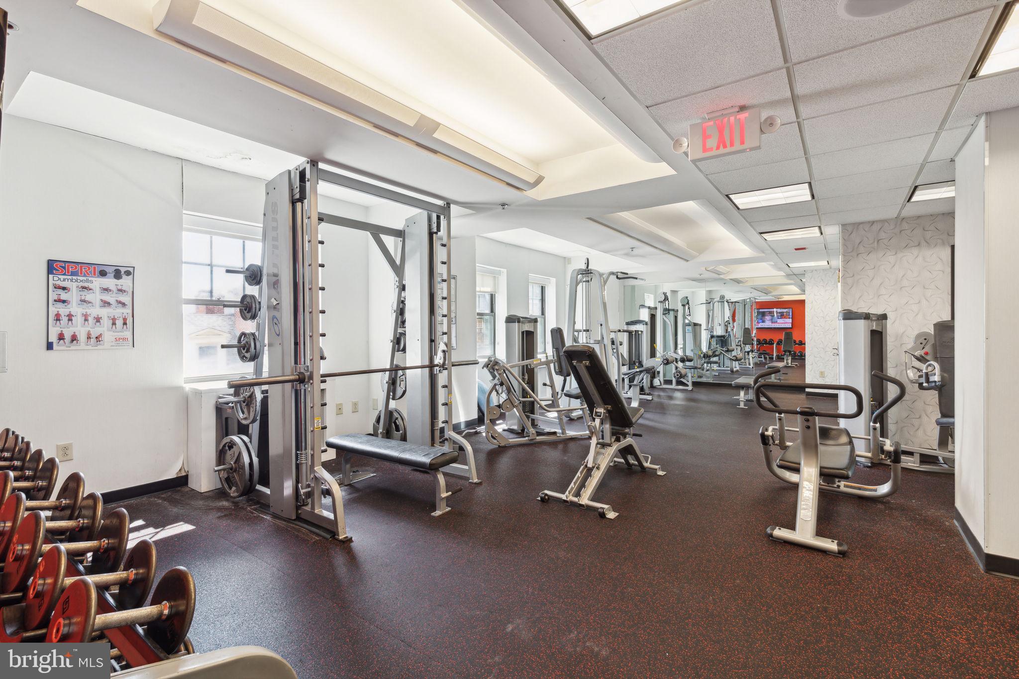 1701 Locust Street, Unit 1717 Philadelphia, PA 19103 - Photo 10 of 13 a view of a room with gym equipment
