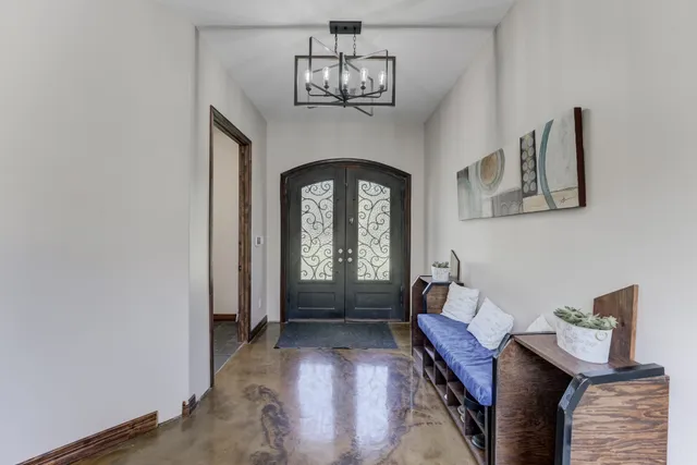 a view of a livingroom with a window