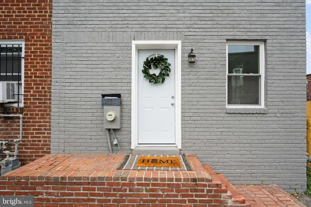 a picture of street with glass windows