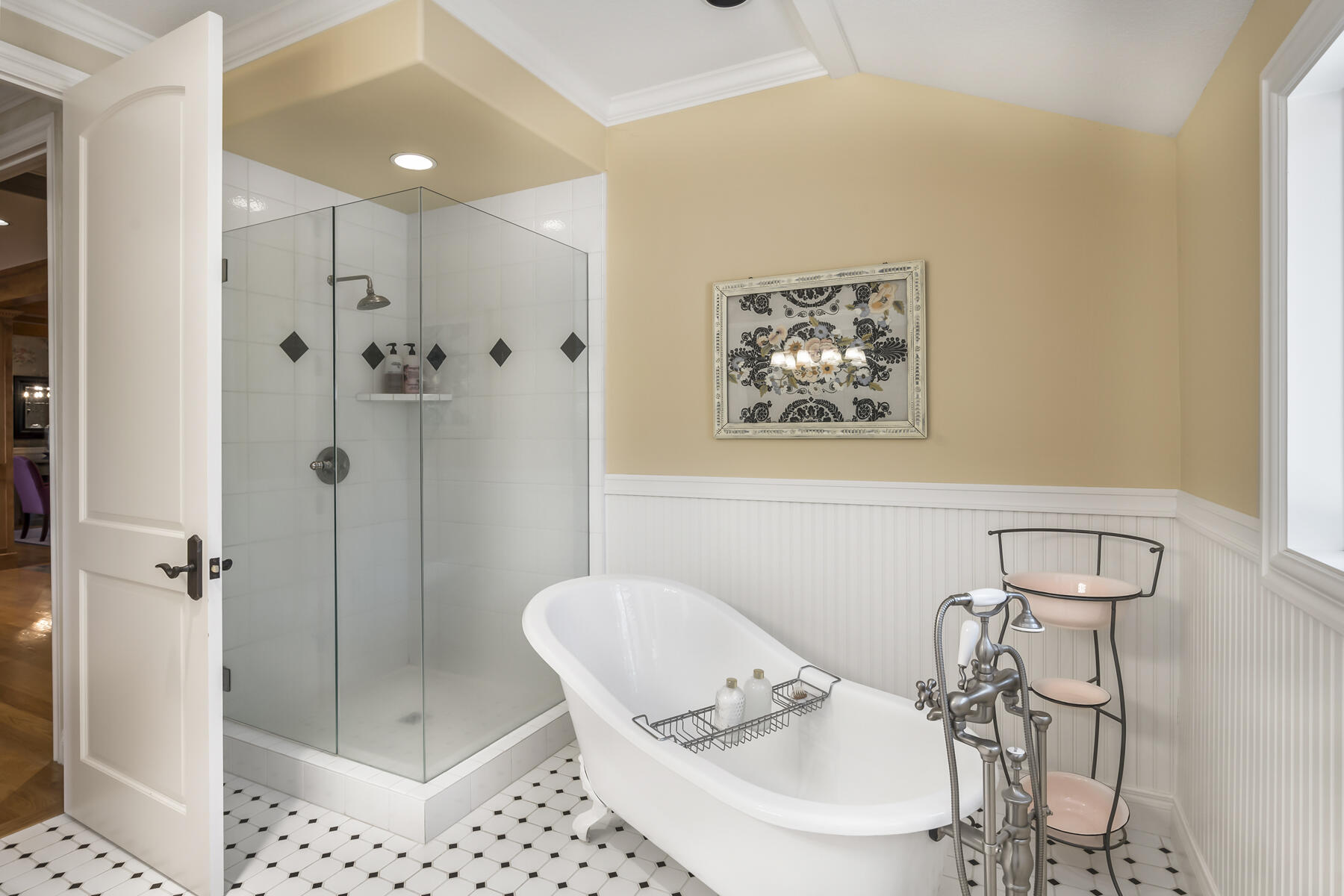61445 Gosney Road Bend, OR 97702 - Photo 49 of 83 a bathroom with a shower sink and mirror